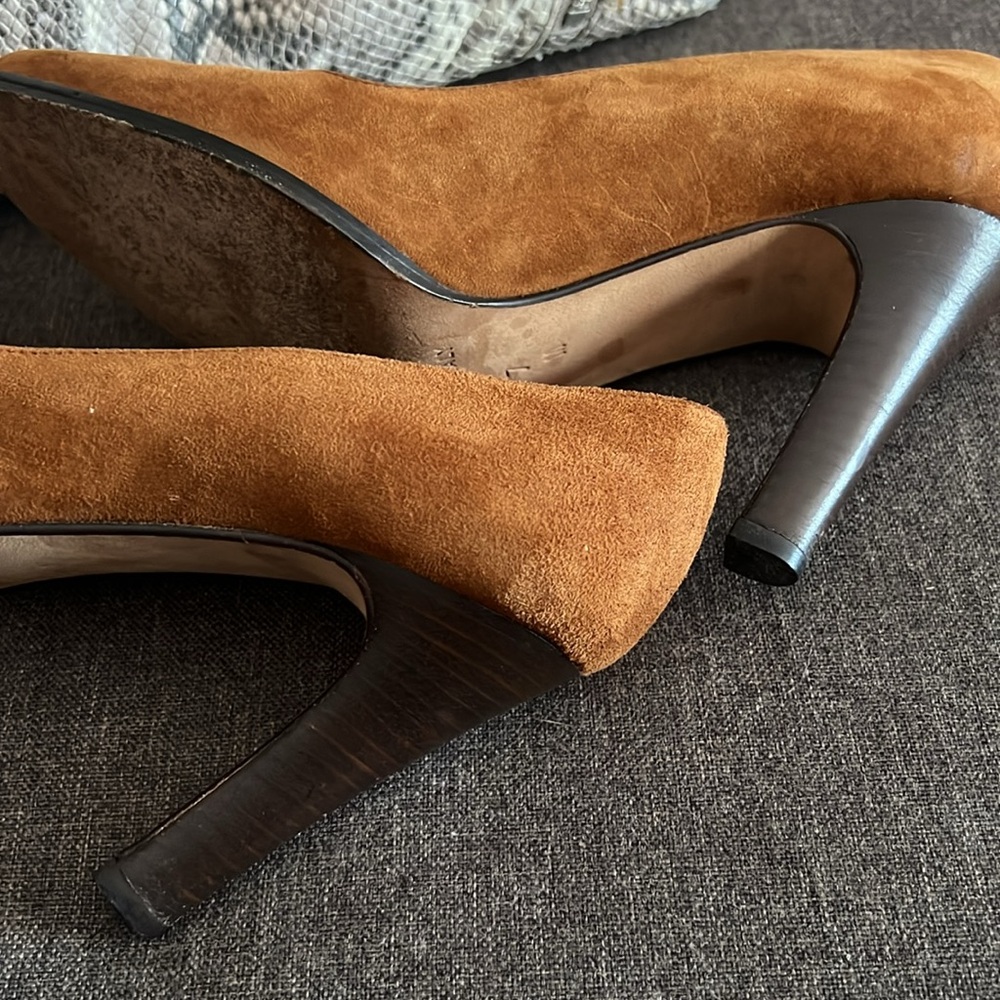 MICHAEL KORS Made in Italy Brown Suede Luxury Heels/ Pumps Size 7 - Picture 8 of 12